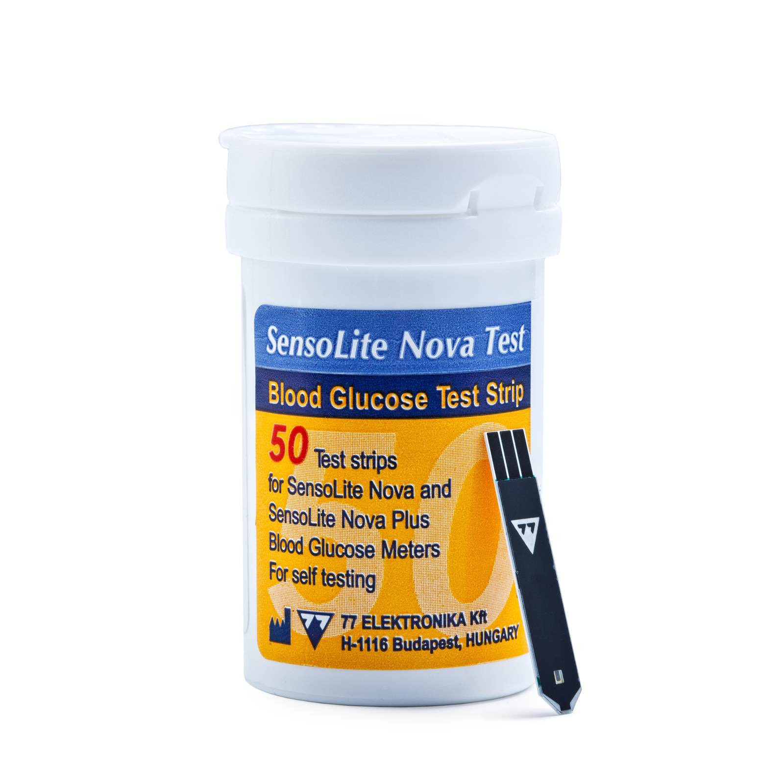 Тест-смужки для визначення рівня глюкози в крові Сенсолайт Нова Тест (Sensolite Nova Test), №50.